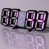 Modern 3D Digital Wall Clock  LED Night Light  Remote Control 4