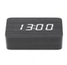 Bamboo LED Digital Alarm Clock  Voice Control Date  Temperature Display 4