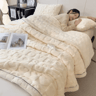 Heart Pattern Coral Fleece Blanket  Thick Plush Cozy Sofa  Bed Throw 5