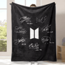 BTS Flannel Throw Blanket  OneSide Printed Soft Sofa  Bed Cover 10