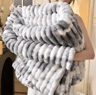 Queen Size Gradient Flannel Blanket  Soft Plush Bed  Sofa Throw 1