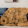 Middle Earth Map Fuzzy Throw Blanket 130 By 150cm Fantasy Movie Sofa  Bed Cover 1