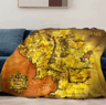 Middle Earth Map Fuzzy Throw Blanket 130 By 150cm Fantasy Movie Sofa  Bed Cover 3