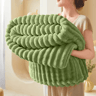 Ribbed Fleece Blanket  Soft Warm Textured Plush Bed  Sofa Throw 4