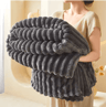 Ribbed Fleece Blanket  Soft Warm Textured Plush Bed  Sofa Throw 5