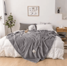 Soft YellowGreen Flannel Bed Blanket  Thick Cozy Solid Color Throw 4