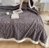 Lamb Wool DoubleSided Winter Blanket  Thick Microfiber Flannel Comforter 2