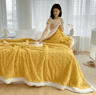 Lamb Wool DoubleSided Winter Blanket  Thick Microfiber Flannel Comforter 4