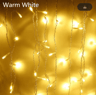 5M Christmas Waterfall LED Lights Outdoor Curtain String Lights For Garden  Eaves 4