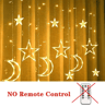 Moon  Star LED Curtain Lights  Celestial Christmas Garland  Fairy Lights 4