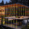 300 LED Solar Curtain Lights  Waterproof Outdoor Fairy Garland 3
