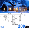 200480 LED Icicle String Lights  40Drop Waterproof Christmas Curtain 1