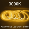 15M COB LED Strip Lights  220V HighBrightness Warm White Linear Lighting 3