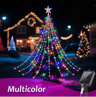 FivePointed Star Waterfall Lights  USBSolar Christmas String Lights 2