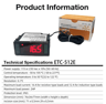 ETC512EETC900 Digital Temperature Controller  Heating Cooling  Defrost Thermostat 2