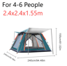 24m Camping Shower Tent  Waterproof Portable Privacy Canopy For 36 People 4