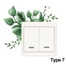 Nordic Floral Wall Decals  Greenery  Flower Switch Stickers 14