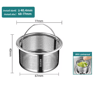 Stainless Steel Kitchen Sink Strainer  Drain Filter Basket With Handle 3