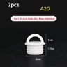 2PCS White Mop Bucket Drain Stoppers  Round Scupper Plugs With Handles 9