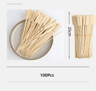 100200PCS Bamboo Fruit Sticks  Disposable Appetizer  Dessert Picks 2