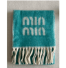 TwoTone Wool Blend Scarf  Thick Jacquard Knit Winter Shawl 1
