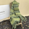 Korean Style Gradient Striped Scarf  Thick Warm Winter Shawl 5