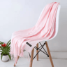 Solid Color CashmereStyle Scarf  Warm Tassel Shawl  Wrap 8
