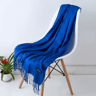 Solid Color CashmereStyle Scarf  Warm Tassel Shawl  Wrap 12