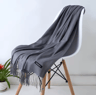 Solid Color CashmereStyle Scarf  Warm Tassel Shawl  Wrap 14