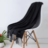 Solid Color CashmereStyle Scarf  Warm Tassel Shawl  Wrap 28