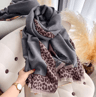 Luxury CashmereStyle Plaid Leopard Scarf  Warm Winter Shawl  Wrap 2