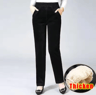 Womens FleeceLined Corduroy Pants  HighWaist Slim Winter Trousers 5