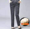 Womens FleeceLined Corduroy Pants  HighWaist Slim Winter Trousers 4