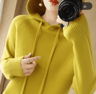 Womens Hooded Knit Sweater  Warm Casual Long Sleeve Pullover 9
