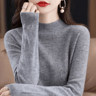 Womens Half Turtleneck Knit Sweater  Warm Korean Style Pullover 2