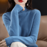 Womens Half Turtleneck Knit Sweater  Warm Korean Style Pullover 21