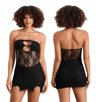 Womens Y2K Floral Lace Bodycon Dress  Sheer OffShoulder Summer Outfit 1