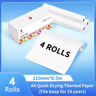 QuickDry Thermal Printer Paper  2 Rolls Continuous Paper For M832M833M834M835 5