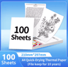 QuickDry Thermal Printer Paper  2 Rolls Continuous Paper For M832M833M834M835 8