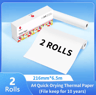 QuickDry Thermal Printer Paper  2 Rolls Continuous Paper For M832M833M834M835 1
