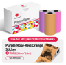 M02M02SM02 Pro Thermal Sticker Paper  3 Rolls Mini Printer Refill 3