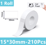 Waterproof Thermal Label Sticker Paper  White  Transparent Adhesive Rolls For P15P12P11D30Q30 2