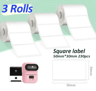 3 Rolls Transparent Thermal Sticker Labels  40x30mm Clear Barcode  Logo Printing Paper 9