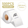 Waterproof Round Thermal Label Stickers  White Adhesive Label Paper For PM241 PM246S  D520 4