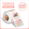 Waterproof Round Thermal Label Stickers  White Adhesive Label Paper For PM241 PM246S  D520 15