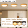 Wood Grain LED Ceiling Downlight  UltraThin Foldable Surface Mount Spotlight 1