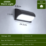 Waterproof Outdoor LED Wall Light  110V To 220V Modern Porch  Garden Lamp 5