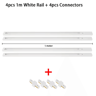 05M To 1M LED Track Rail Kit  Straight  LShaped Connectors For Ceiling Spotlights 3