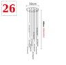 Luxury Crystal Spiral LED Chandelier  High Ceiling Staircase Pendant Light 9