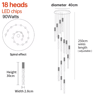 Luxury Crystal Spiral LED Chandelier  High Ceiling Staircase Pendant Light 11